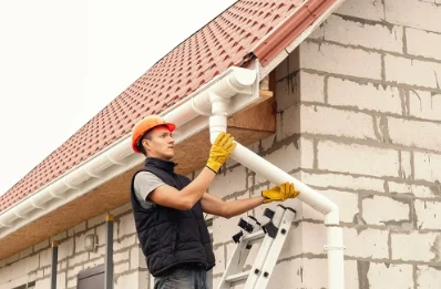 Pose et remplacement de gouttières à Clérieux